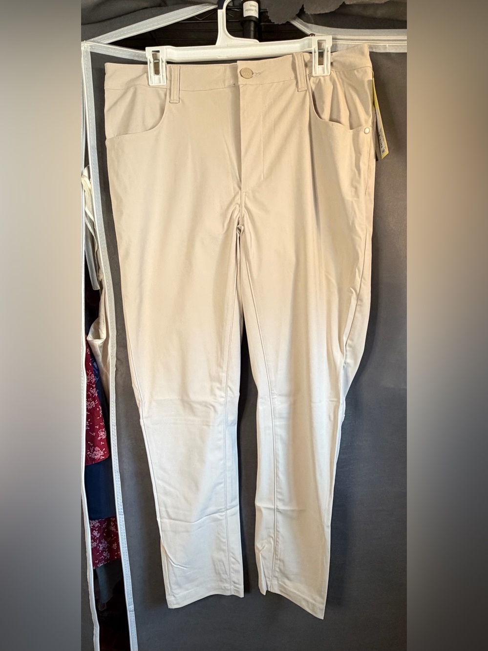 Men's Stretch Chino Pants in Stone Size 34x30